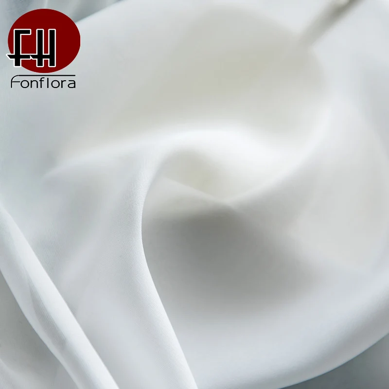 Белый Тюль занавески для гостиной отвесные шторы спальни шифоновая гладкая