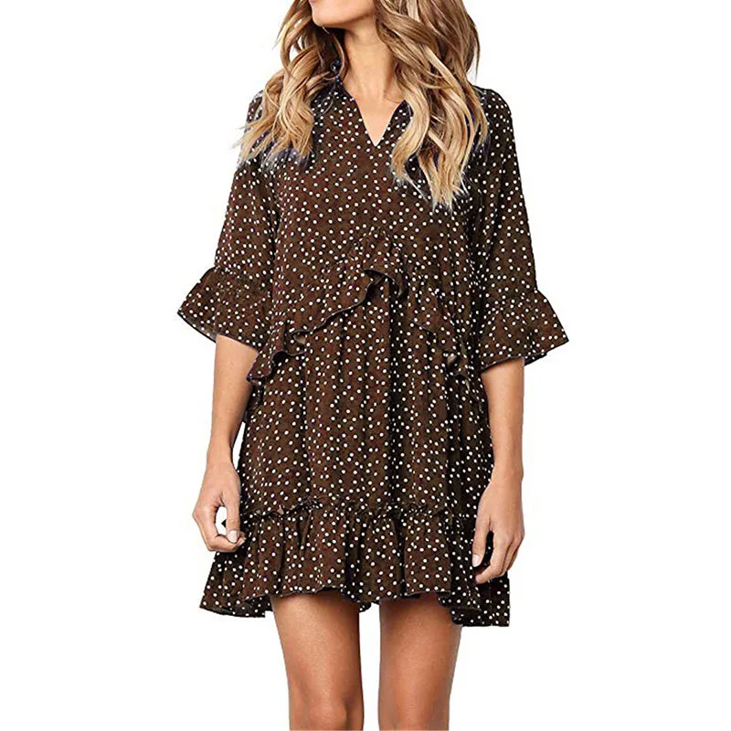 Женские 2021 летнее платье с цветочным рисунком и низким вырезом Boho мини Открытое