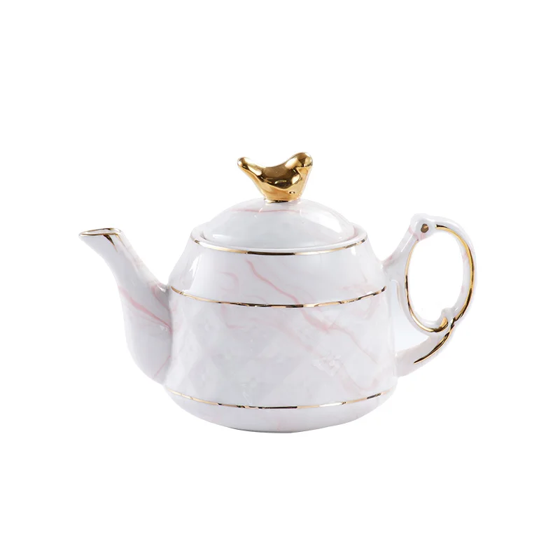 Скандинавский кофейник с чашкой роскошный набор кофейных чашек золотым краем