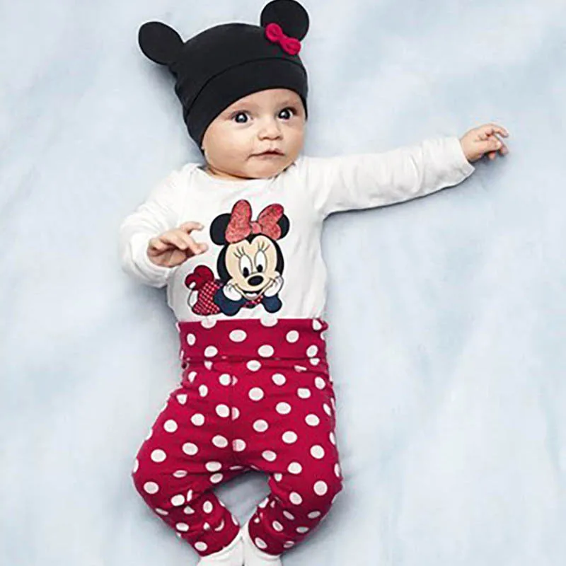 Одежда для малышей с изображением Микки и треугольника штаны хлопковая одежда