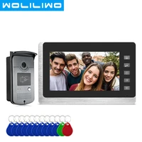 video door intercom entry system kit woliliwo wired video doorbell phone rainproof call panel ir camera for home security