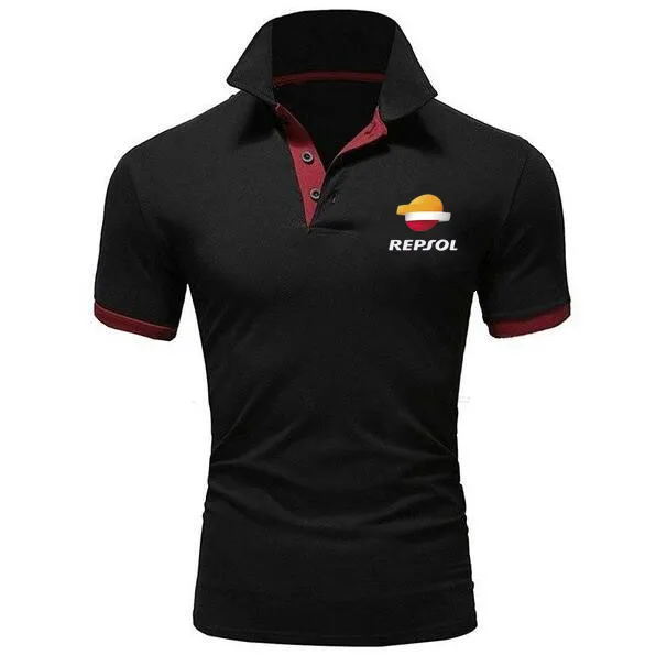 Футболка-поло мужская с коротким рукавом спортивная рубашка отложным воротником