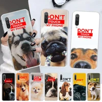 dont touch my phone dog phone case for xiaomi redmi note 10 11 10s 11s 11t 9s 8t 9t 9a 9c 9 pro 8 8a 7 7a fundas coque shell