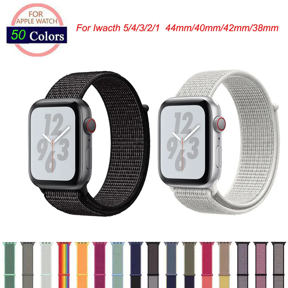 Ремешок для Apple Watch 5/4/2/1 38 мм 42 нейлоновый дышащий сменный ремешок спортивный 44 40