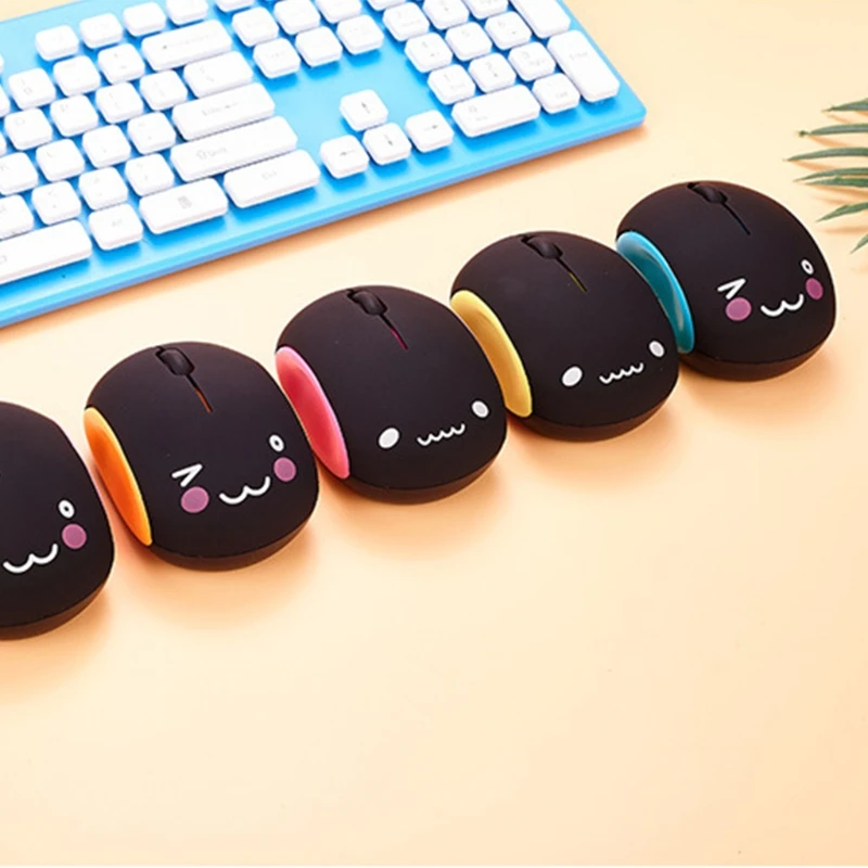 

New novo mini bonito sem fio mudo gaming mouse mini recarregavel 3 botoes 1200 dpi ratos apto para computador desktop acessorios