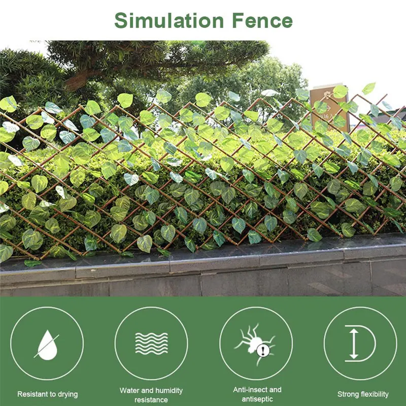 Искусственный садовый выдвижной забор расширяемый искусственный плющ для