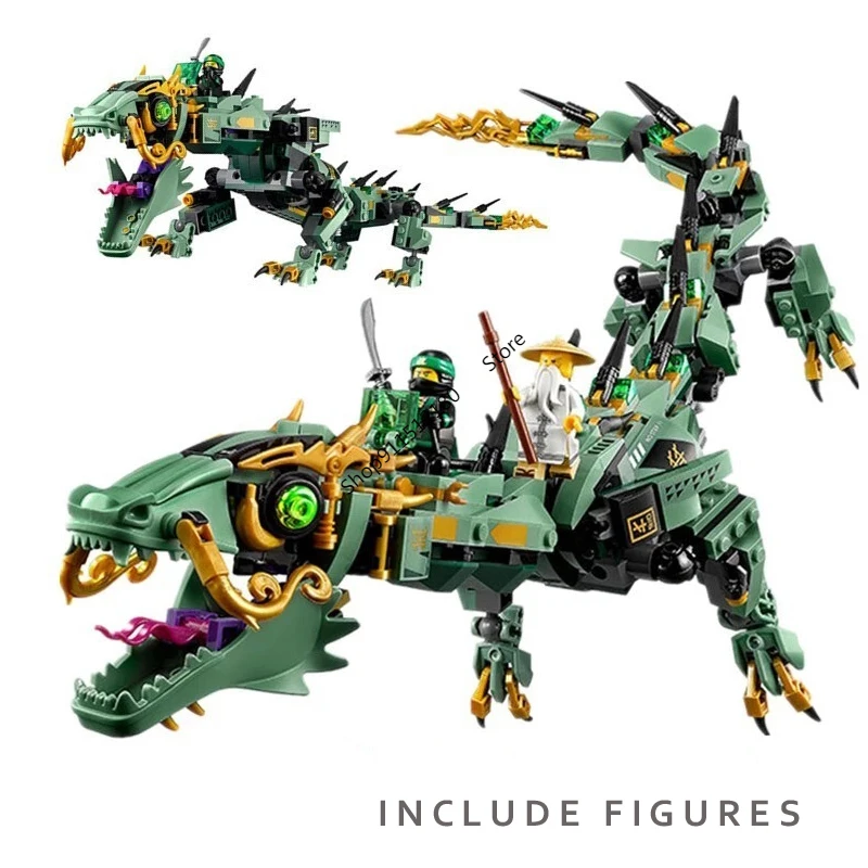 

592pcs Compatible Flying Mecha Dragon Boy Friends Building Blocks with Figures Bricks Toys Children Model Birthday Gift