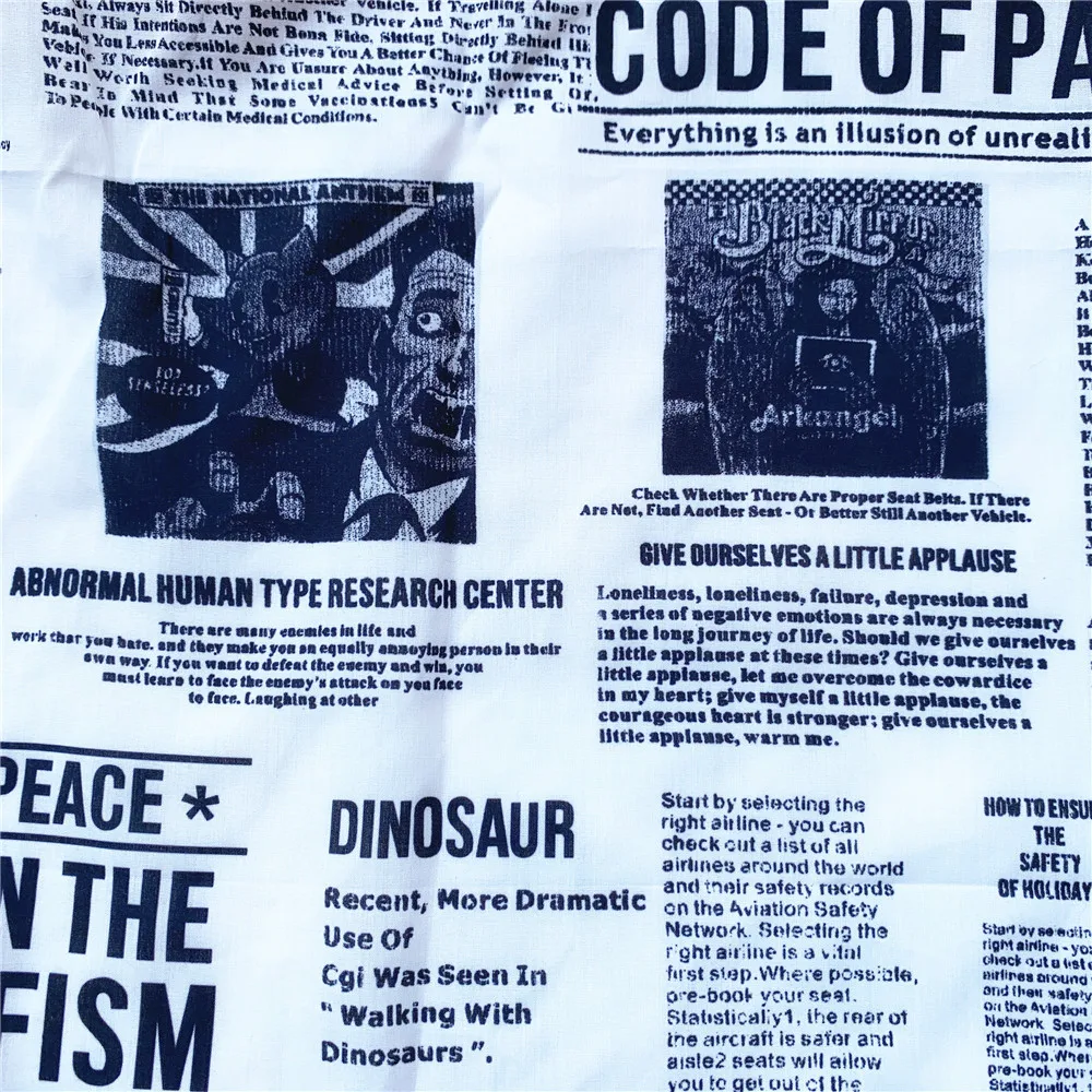 Ширина см ужасная газета полиэфирная хлопковая ткань ручной работы Лоскутная