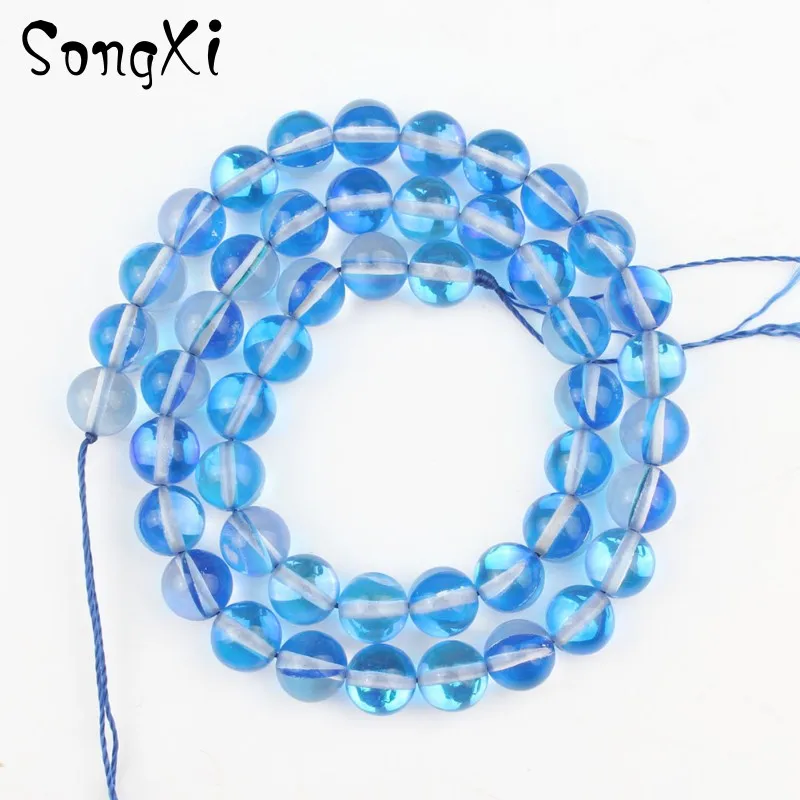 Натуральный Синий Австралия со стразами камень 6 8 10 мм круглые свободные бусины