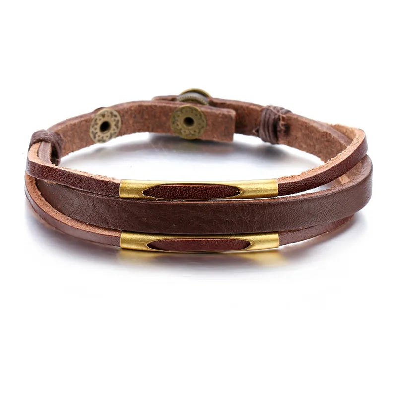 Лидер продаж модные ювелирные украшения из натуральной кожи многослойный