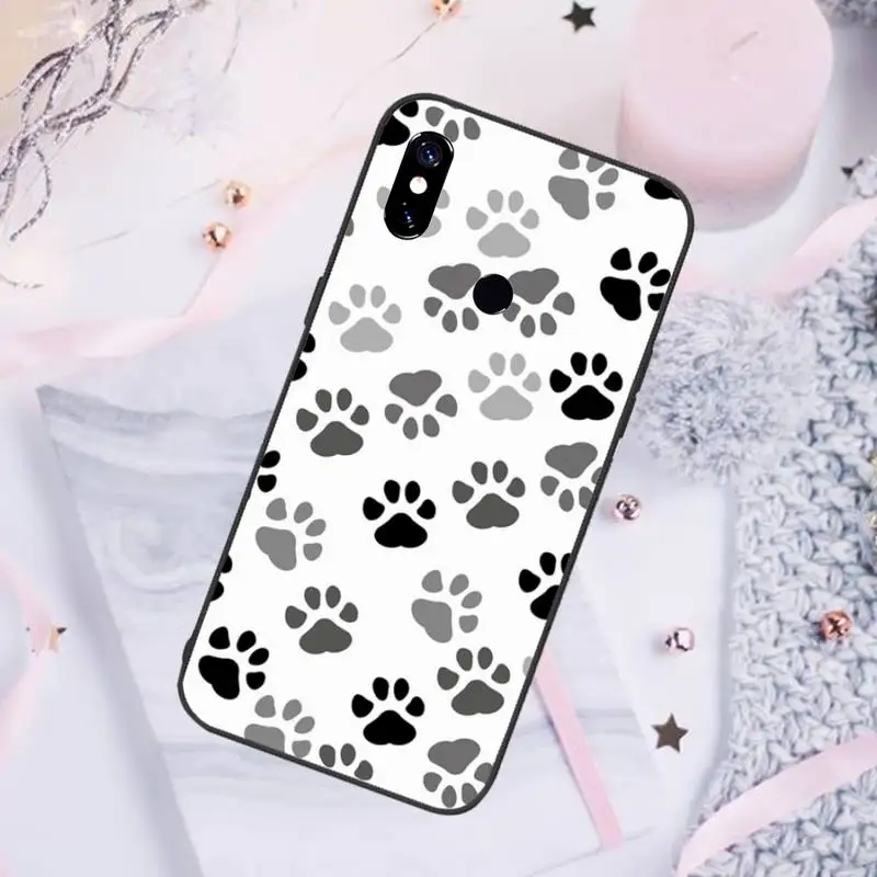 

dog footprint Paw Phone Case For Xiaomi Redmi note 7 8 9 pro 8T 9S Mi Note 10 Lite pro
