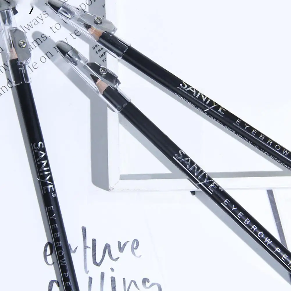 

Beginner Eyebrow Pencil Waterproof Long Lasting Sweat-proof Sharpener Excellence With Brown Black Brown Eyebrow Eyeliner Da W2X5