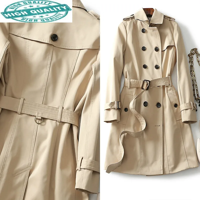 

Windbreaker Women's Trench Fashion Coat Female Spring Long Korean Clothes Ropa Mujer XUMI100204 Pph422