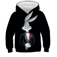 2021 new bugs bunny 3d printing cartoon anime sweatshirt boys and girls fashion hoodie harajuku children streetwear top clothes