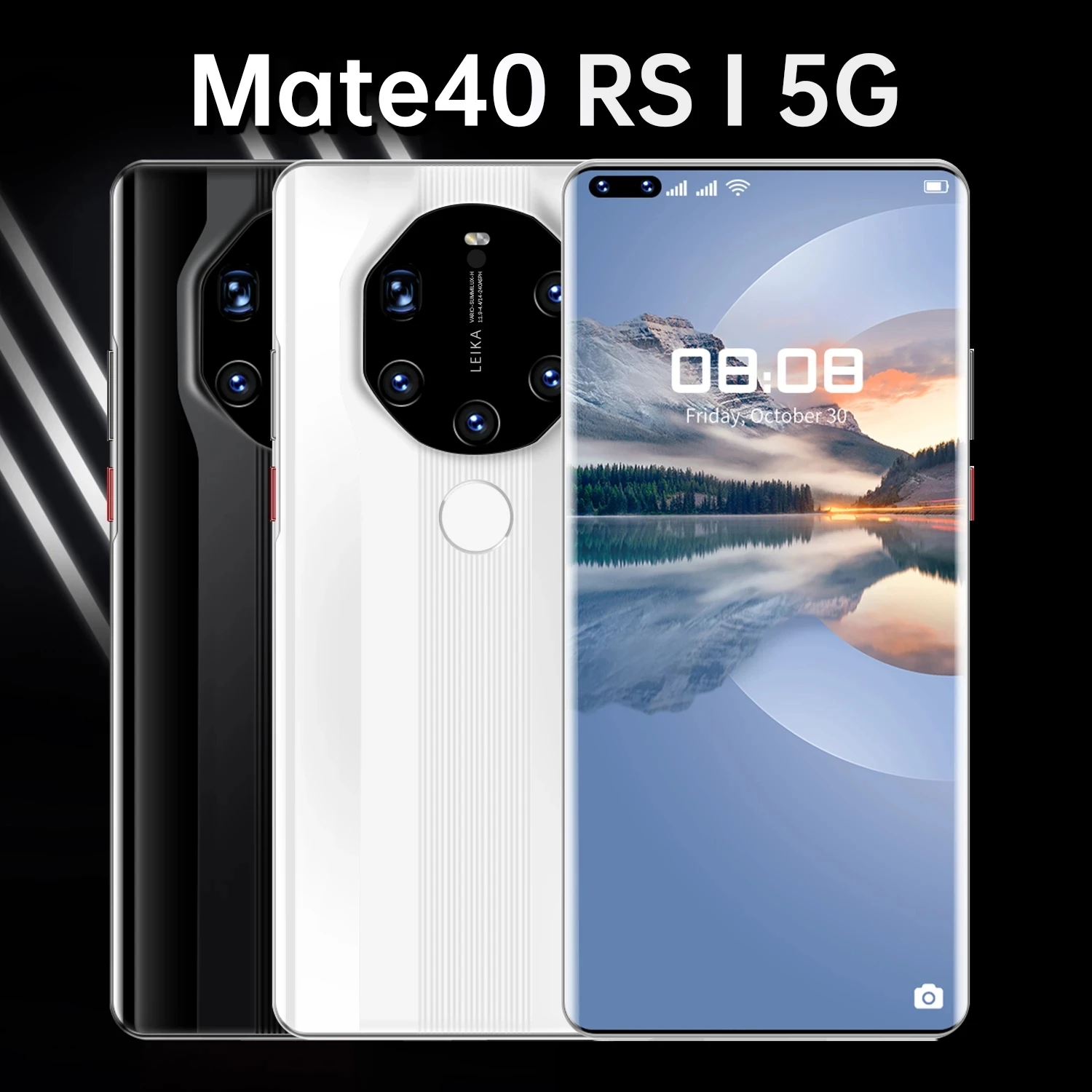 

Mate40 RS-Global Version Smartphone, 7.3 inch HD Screen Smartphone, 16 + 512GB, 10 Core, 6800mAh, Face ID, Fingerprint Unlock, 5