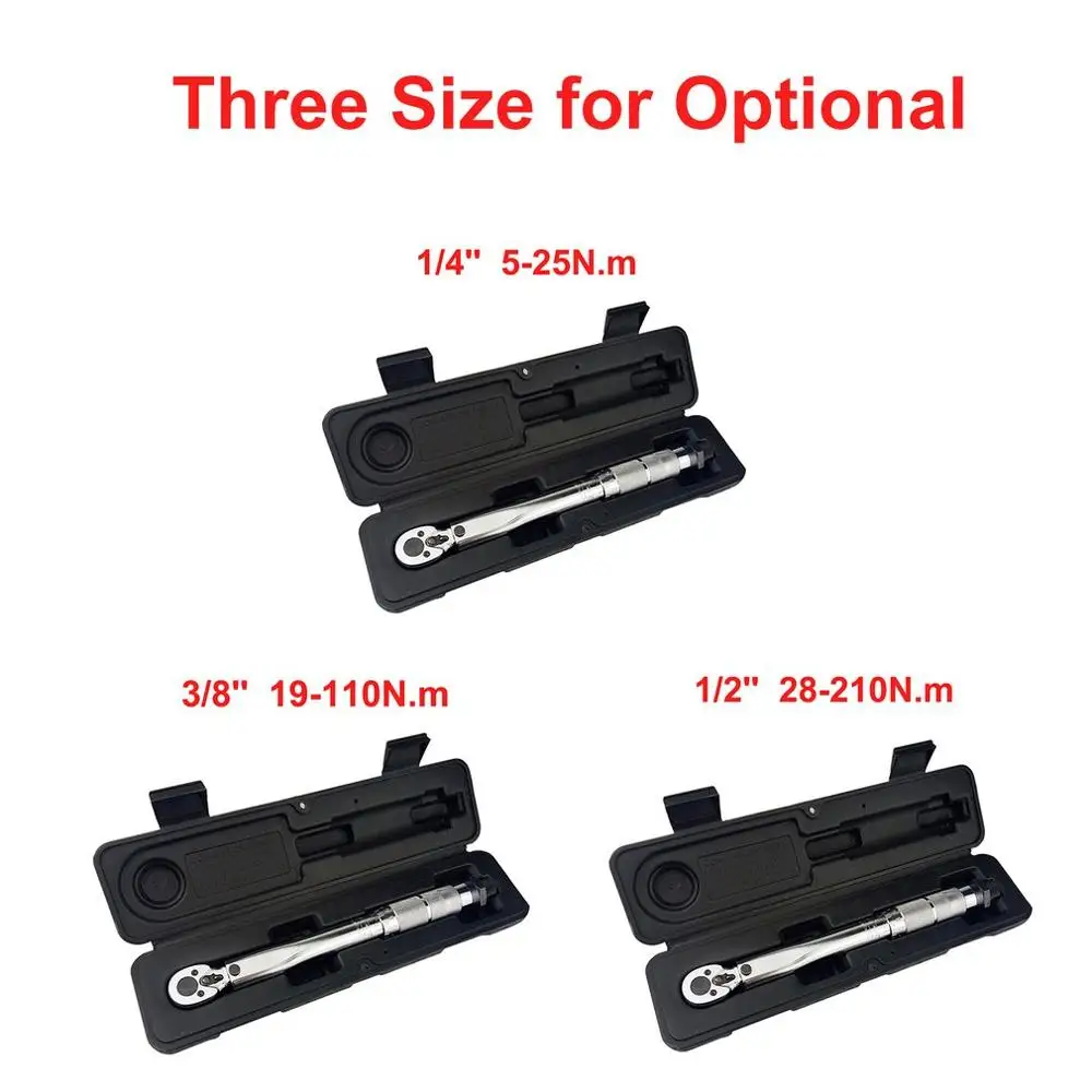

1/4 3/8 1/2 Torque Wrench Drive Two-Way to Accurately Mechanism Wrench Hand Tool Spanner Torquemeter Preset Ratchet