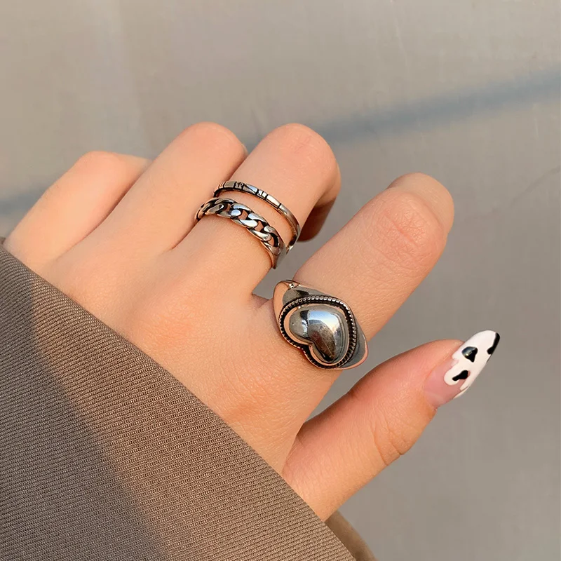 Кольцо с перфорацией в виде сердца винтажное богемное кольцо|Кольца| |