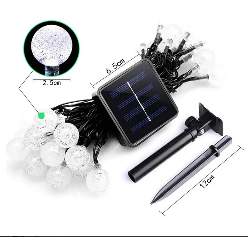 Уличная Водонепроницаемая гирсветильник на солнечной батарее с хрустальными