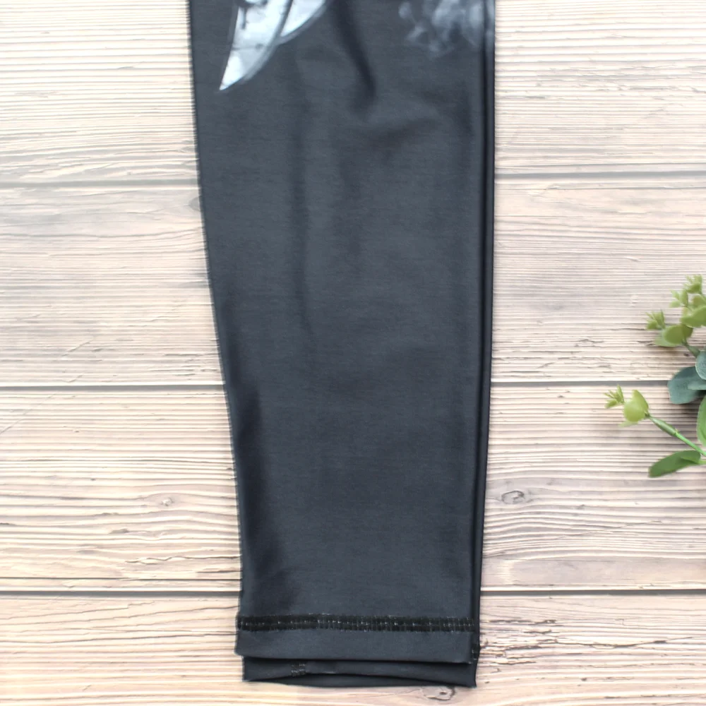 Black &amp White Devil's Wings Women's Fog Smudge Yoga Leggings Fitness Workout Tight Pants | Спорт и развлечения