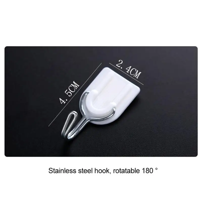 6pcs/box New Multifunctional White Traceless Wall-mounted Versatile Nail-free Sticky Hooks Household Kitchen Bathroom Tools | Дом и сад