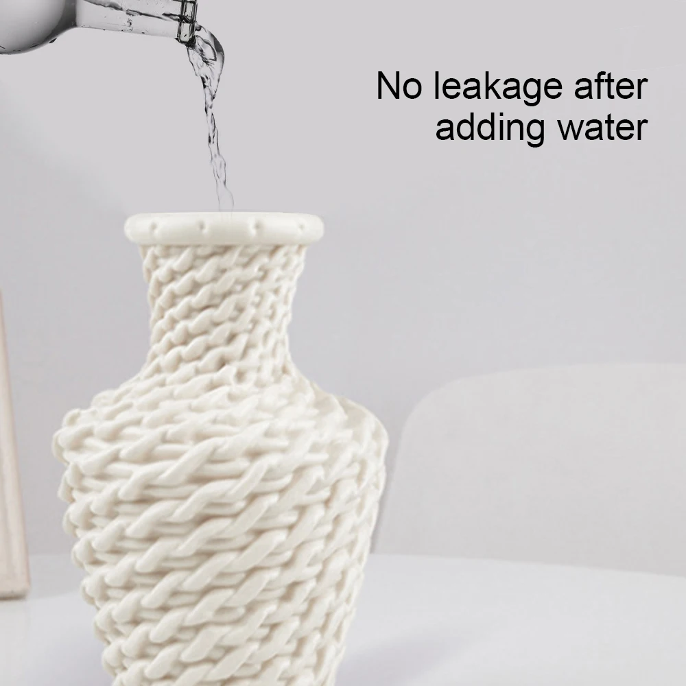 

1PCS Imitation Glaze Vase Plastic Vase Large Minimalist Vase Decoration Nordic Flower Arrangement Container Imitation Glaze Vase