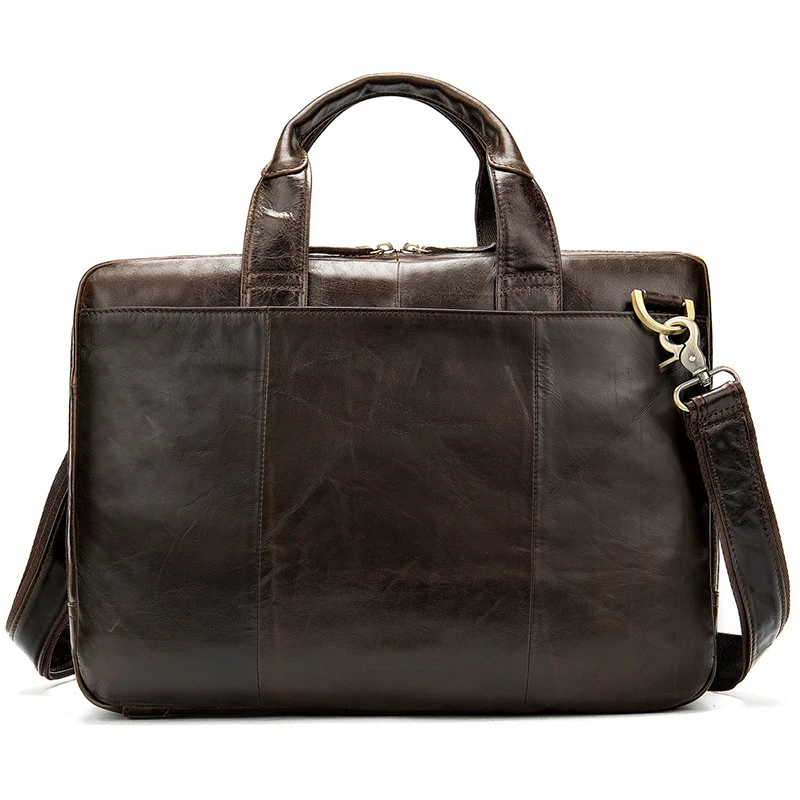 westal mens genuine leather bag office mens briefcase business mens leather bag engraved messenger men handbag for 14laptop free global shipping