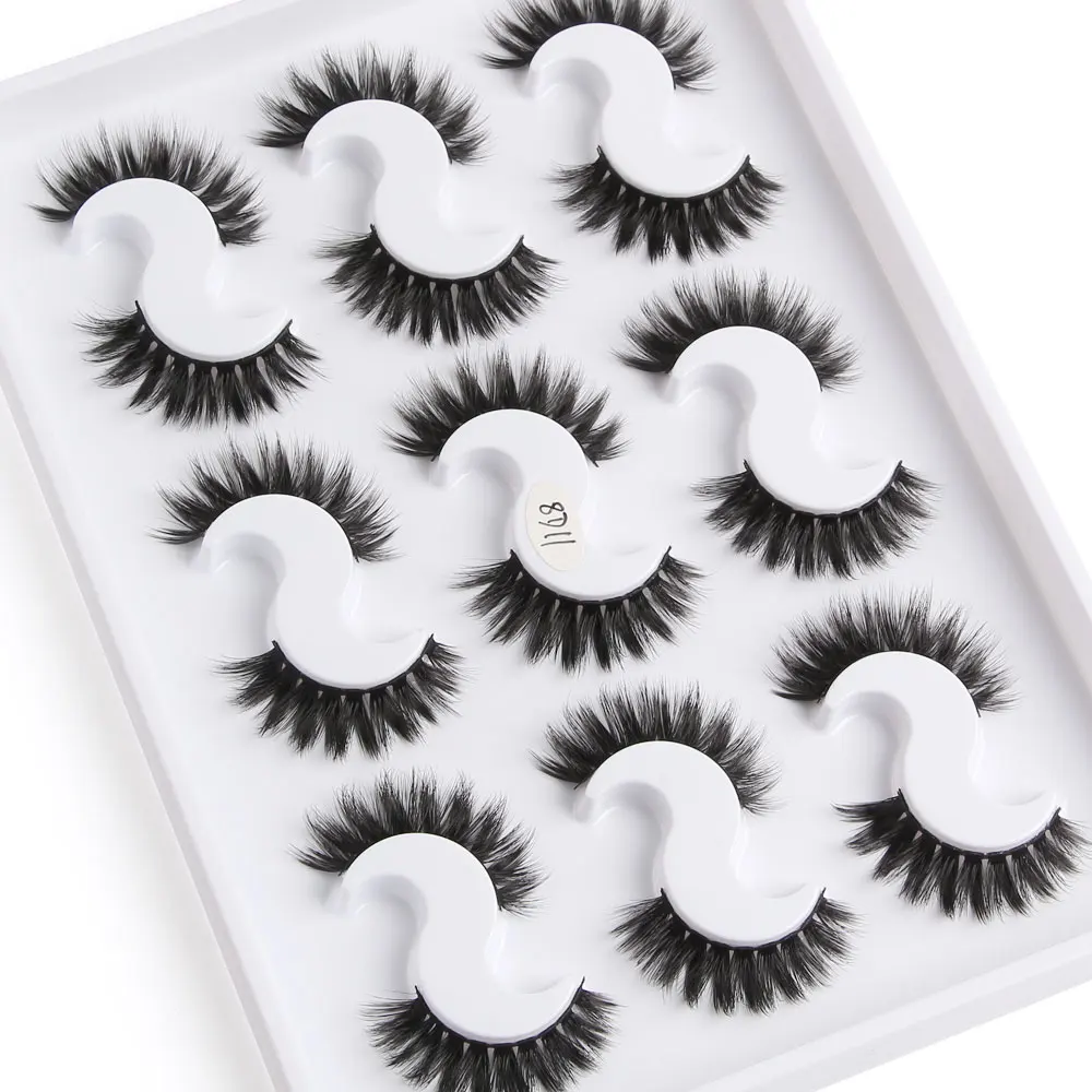 9 пар/компл. Макияж ресницы серо-коричневого цвета ручная работа объем