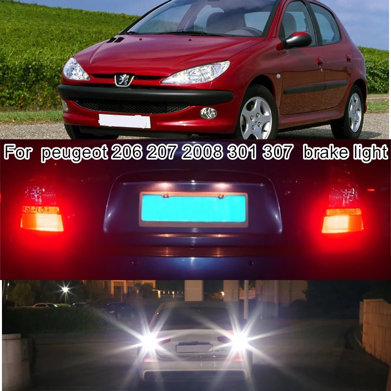 2X canbus светодиодный задние фонасветильник заднего хода для peugeot 206 307 2008 207 308 4008 508 301 автомобильные аксессуары стоп светильник P21w BA15