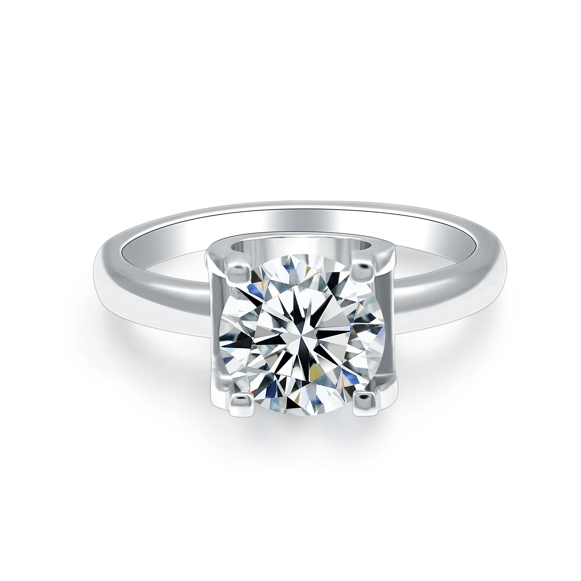 

100% 18K Gold Full Diamond Mozanstone 1 Carat Classic Bull Head Ring