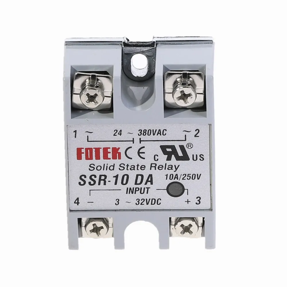 Твердотельное реле Φ 10A фактически 3-32V DC TO 24-380V AC SSR 10DA твердотельный регулятор
