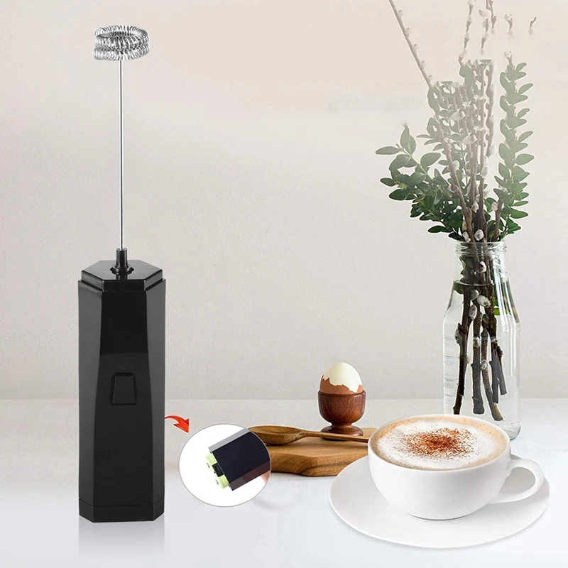 

Milk Frother Electric Foam Rechargeable Electric Milk Frother Handheld with Stainless Steel Whisk for Egg ,Coffee