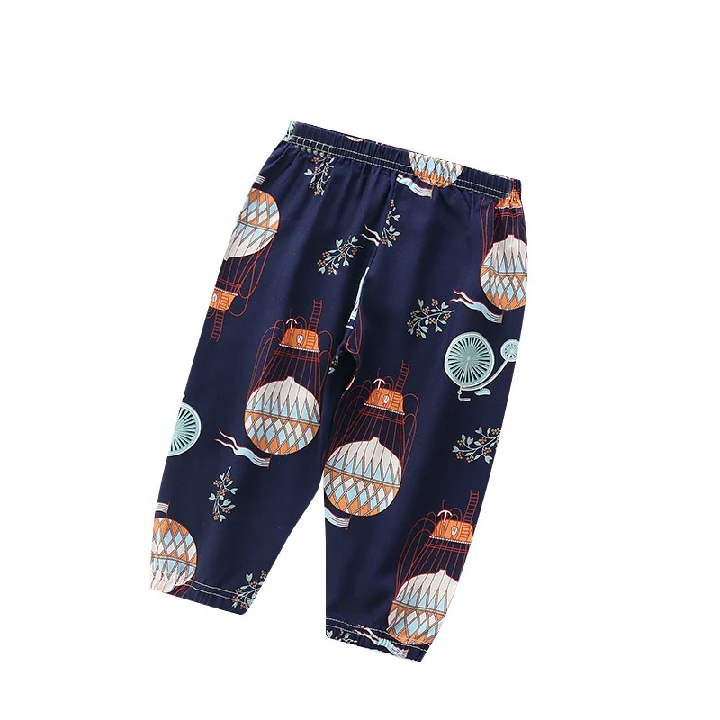 

Baby Anti-mosquito Pants Summer Boys Girls Casual Cotton Bloomers Children's Air Conditioning Silk Beach Long Lantern Pants