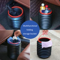 new multi function folding plastic bucket for car retractable trash bin portable trash can for fishing camping storage bucket