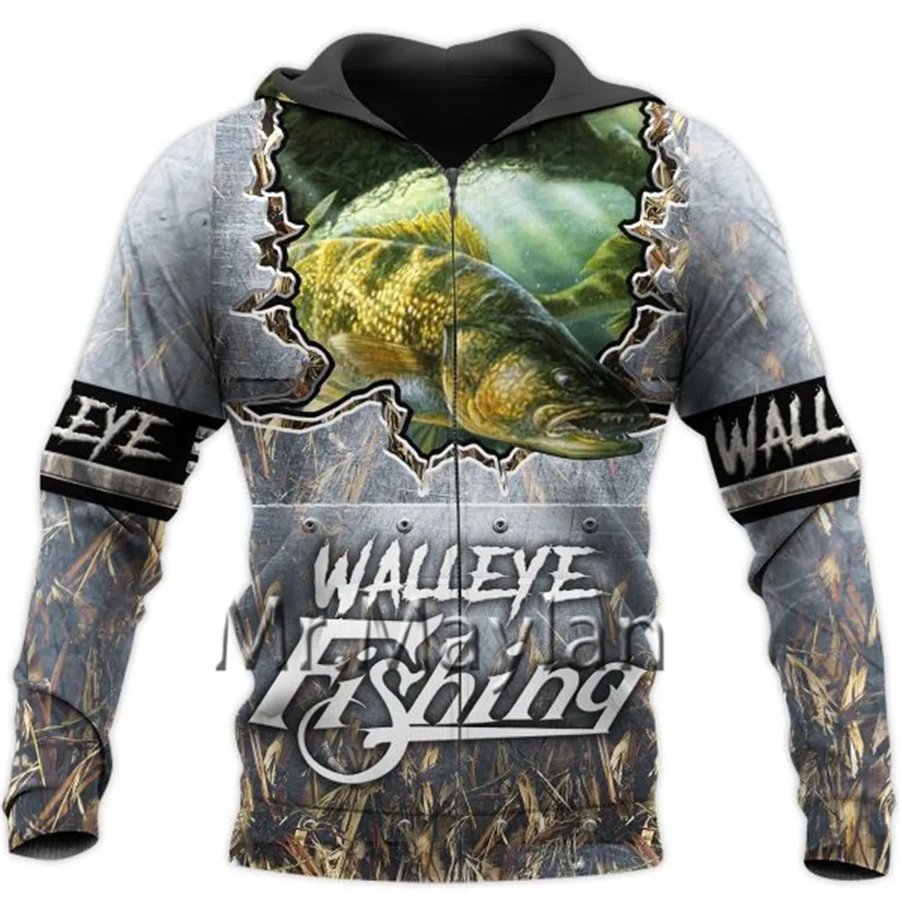 

Walleye Fishing Camo Printed Full 3D Jacket Men's Anime Hoodies Men/Women Harajuku Unisex Sweatshirt Boys Streetwear Outfits D70