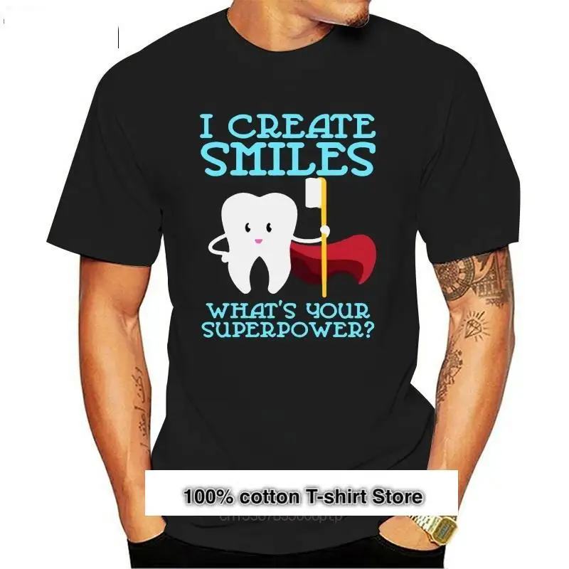 

Я создаю улыбки, Whats Your Superpower camiseta de dentista, Gift de dentista, camiseta al por Large