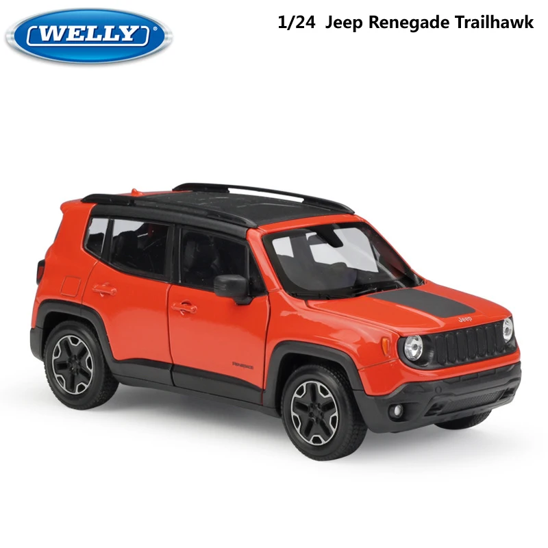 Модель автомобиля WELLY литье под давлением масштаб 1:24 Jeep Renegade Trailhawk легкосплавный