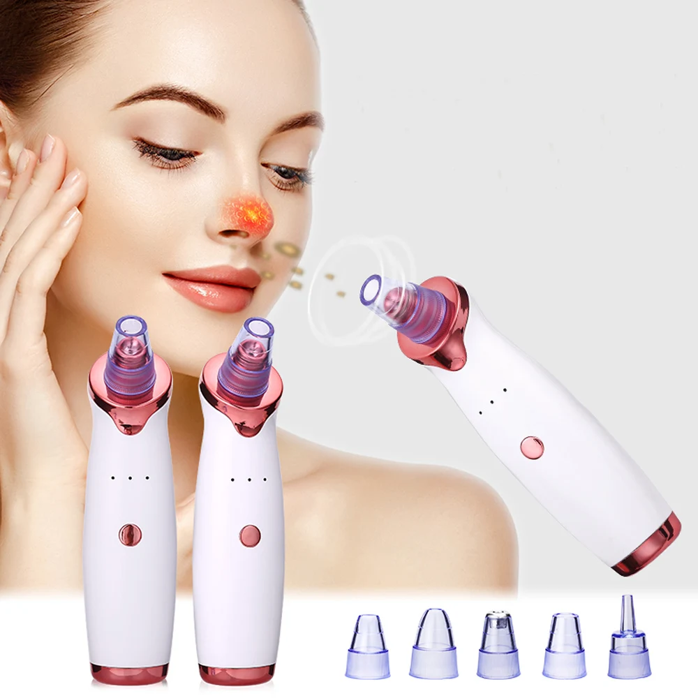 

Blackhead Remover Pore Vacuum Facial Acne Cleanser Whitehead Extractor Removal Kit Rechargeable Beauty Electric Removal Tool