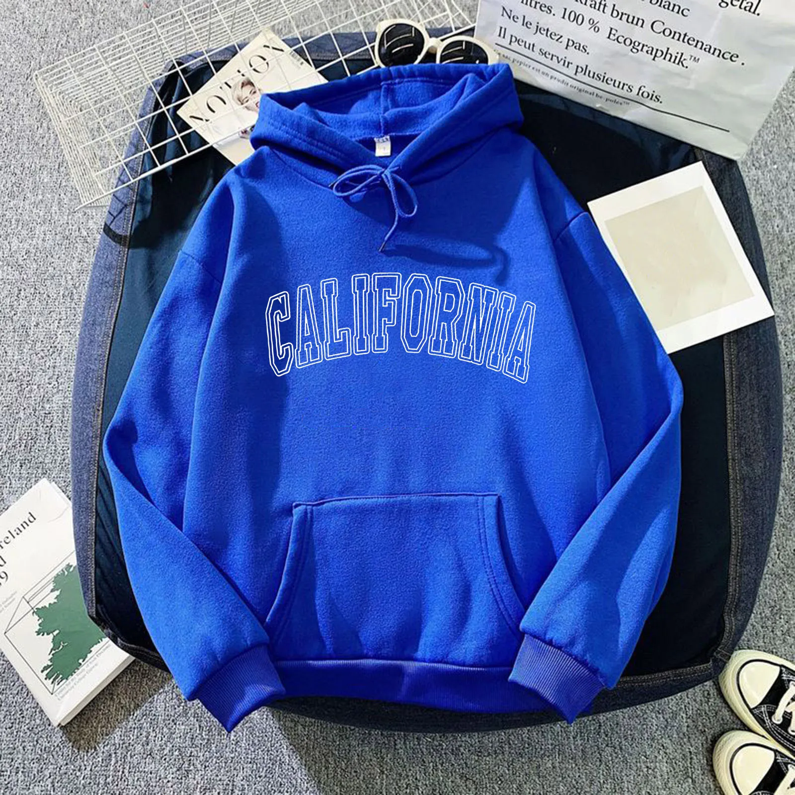 Oversized Korean ins Women's Print Long-sleeved Sweatshirt Casual Pullover Winter Couple outfit топ худи оверсайз