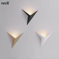 creative triangle wall lamp led wall light bedroom bedside living room aisle stair background lighting bra wall sconce led light