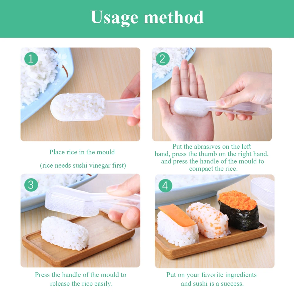 1Pc Sushi Mold Easy Making DIY Rice Ball Tool Kitchen Accessories For Kid Cooking Toy Tools | Дом и сад