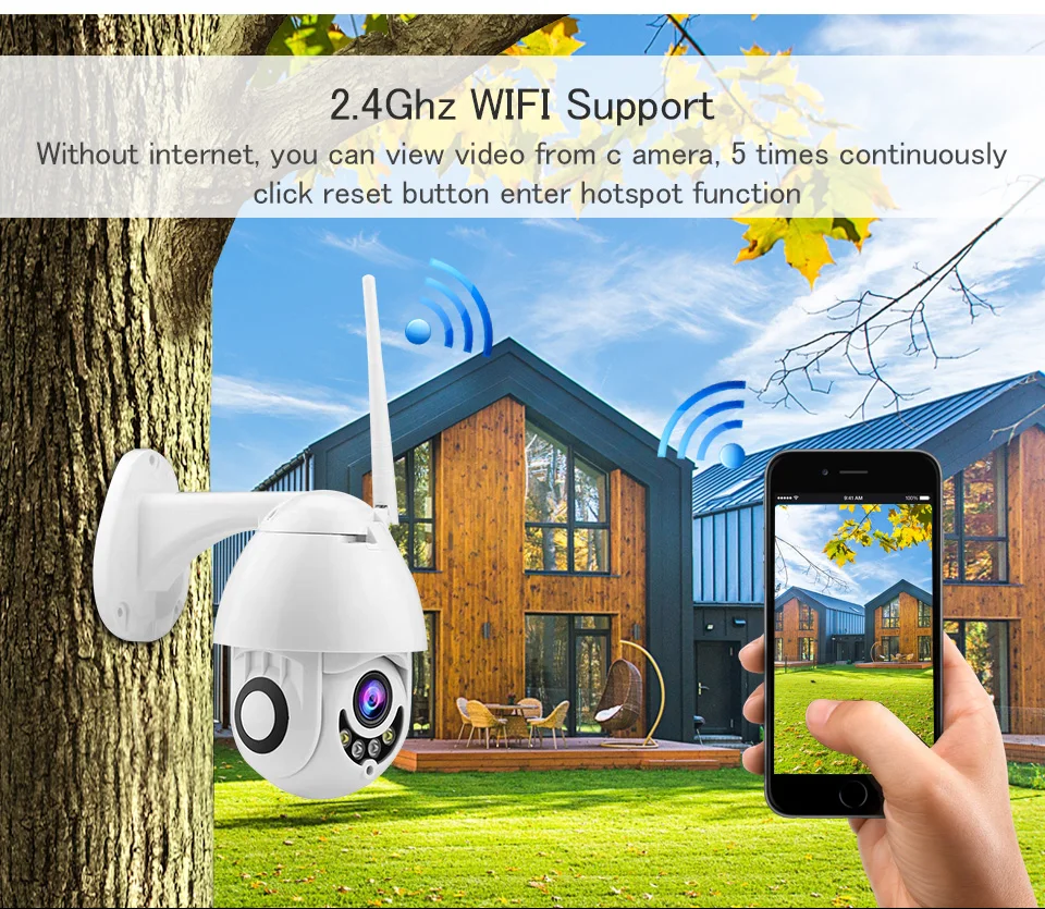 Ip-камера 1080 P, WiFi, беспроводная, PTZ, скоростная купольная камера видеонаблюдения, уличная, домашняя, безопасность, видеонаблюдение, ipCam, Wifi, камера, IP, Onvif IR
