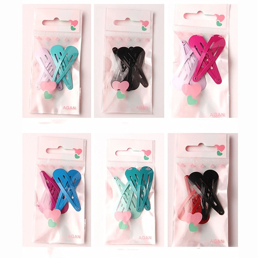 4 шт./компл. металлические зажимы для волос карамельных цветов милые двухцветные s