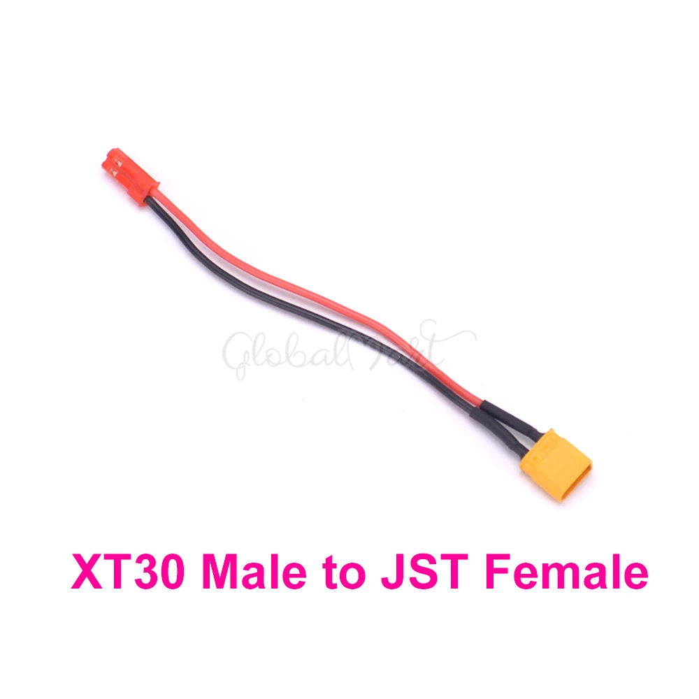 XT30 Male to JST XT30 XT60 T штекер мужской/женский для JST разъем зарядный кабель-адаптер конвертер 22AWG для RC Хобби батарея FPV RC модели - Цвет: XT30 Male to JST