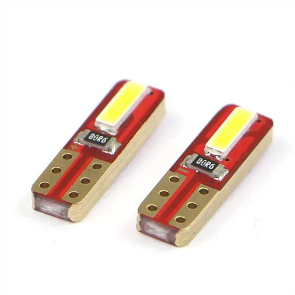 

10pcs T5 LED bulbs T10 2SMD LED car interior bulb auto side wedge-shaped dashboards gauge lamp LED super bright car light