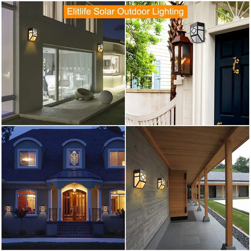 Светильник настенный водонепроницаемый на солнечной батарее 1/2 шт.|Комнатные