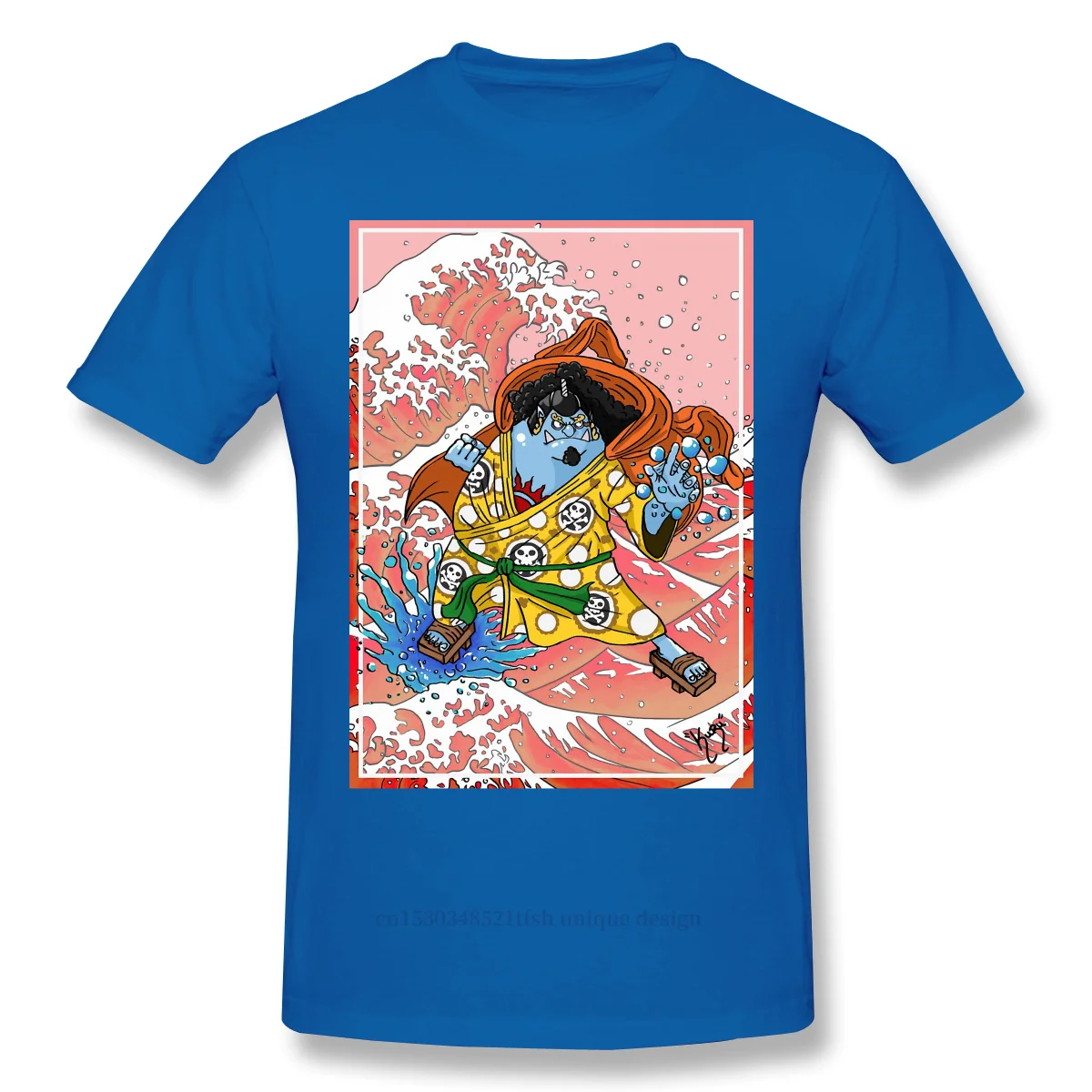 

JinbeAnime Clothes Design One Piece Cotton Men T-Shirt