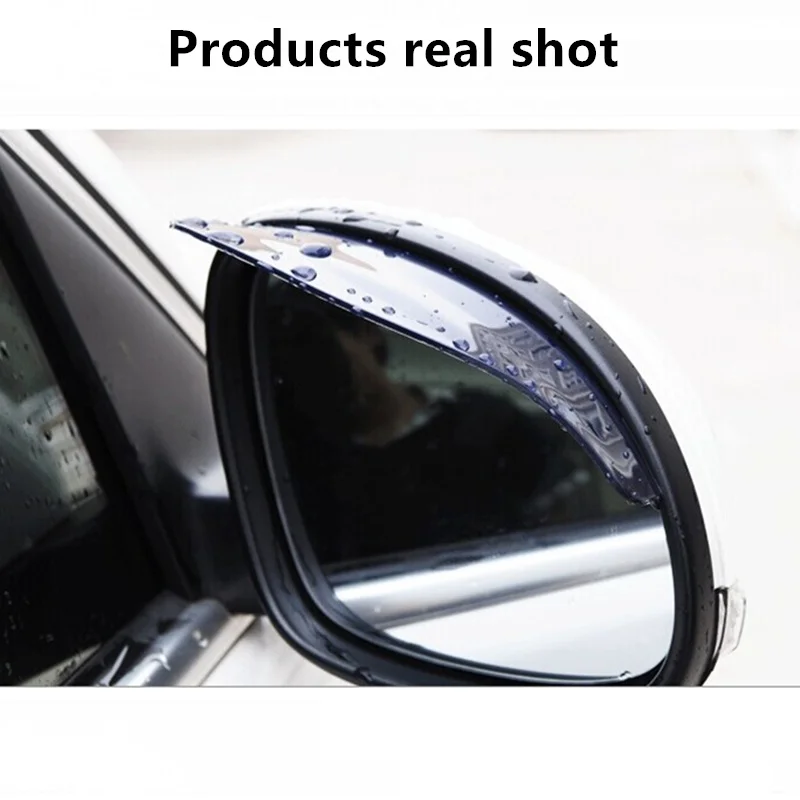 

Universal Car Rearview Mirror Rain Shield Bendable Plastic Auto Bonded Rainproof Shade Cover 2 Pcs for Automobiles Tools