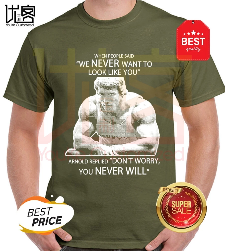 Мужская футболка Арни Арнольд Шварценеггер бодибилдинг Camiseta Para Hombre для футболки