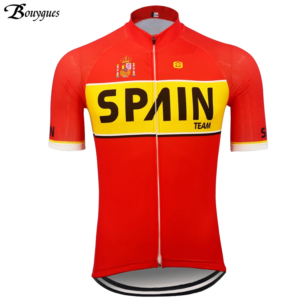 

Испания Pro Team Мужская велосипедная майка с коротким рукавом Майо Ciclismo красная летняя велосипедная майка MTB Джерси Спортивная быстросохнуща...