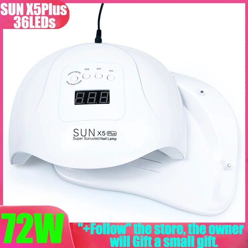 72 Вт УФ светодиодная лампа Сушилка для ногтей всех типов гель 36 светодиодов Гель